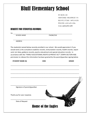Student Records Request Form