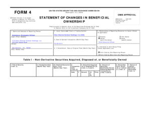 Form 4 Statement of Changes in Beneficial Ownership