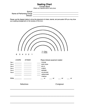 Concert Band Seating Chart Form