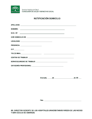 Notificación Domicilio