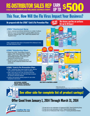 LYSOL Cold & Flu Prevention Plan Rebate Form