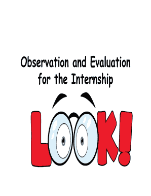 Internship Observation Record Form