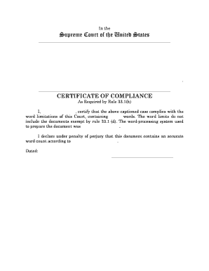 Certificate of Compliance