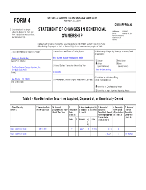 Form 4 Statement of Changes in Beneficial Ownership