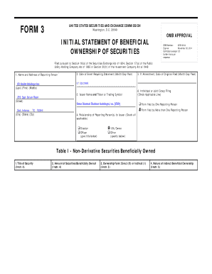 Form 3 Beneficial Ownership Statement
