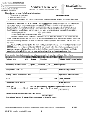Accident Claim Form