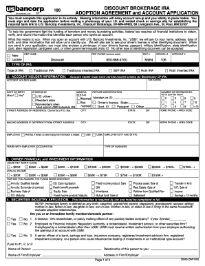 IRA Account Application and Agreement