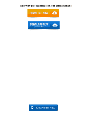 Subway Application for Employment