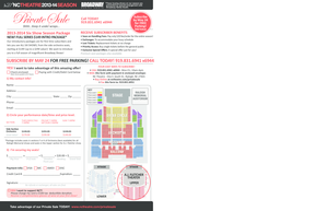 Broadway Series South Season Subscription Form
