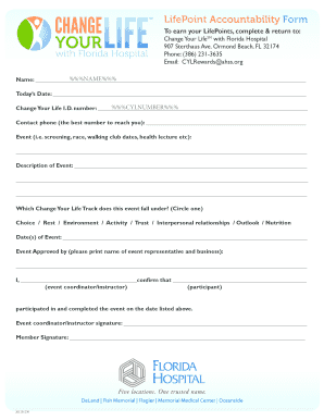 LifePoint Accountability Form