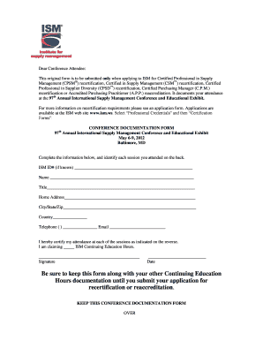 Conference Documentation Form