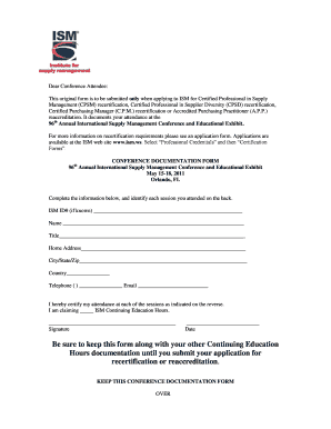 Conference Documentation Form