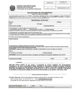 Formulário de Solicitação de Documentos