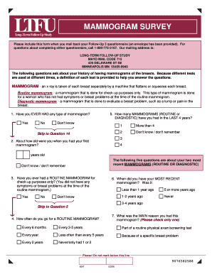 Mammogram Survey Form