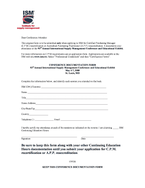 Conference Documentation Form