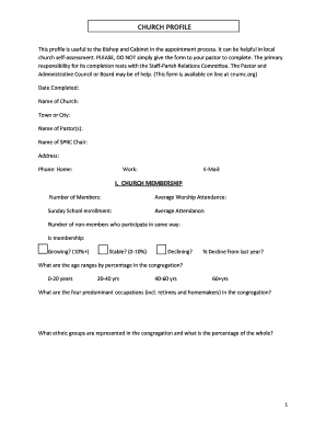 Church Profile Form