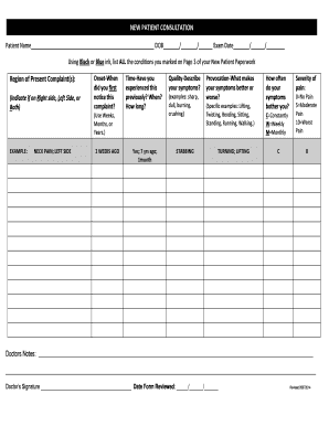 New Patient Consultation Form