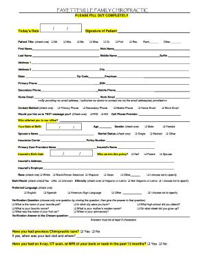 Patient Intake Form