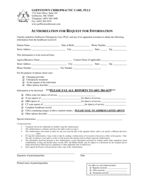 Authorization for Request for Information