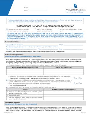 Professional Services Supplemental Application