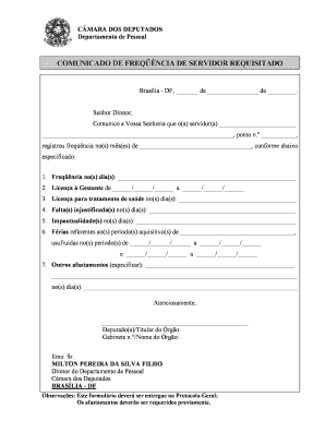 Comunicado de Frequência de Servidor Requisitado