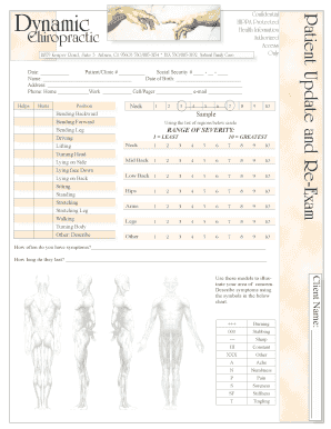 Chiropractic Patient Update and Re-Exam Form