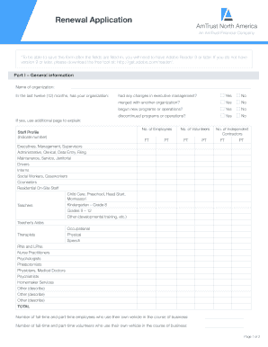 Nonprofit Organization Renewal Application