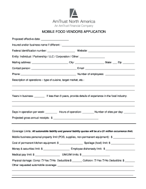 Mobile Food Vendor Application
