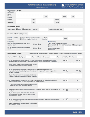 Unemployment Insurance Application Form