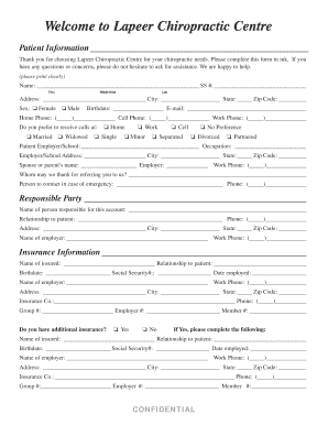 Patient Information Form