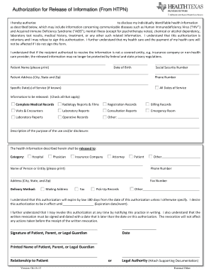Authorization for Release of Information