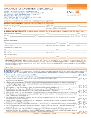 Life Insurance Agent Appointment Application