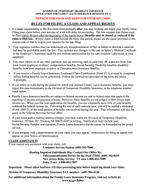New Jersey Family Leave Insurance Benefits Application