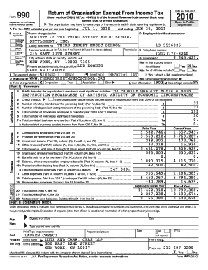 Form 990 Return of Organization Exempt From Income Tax