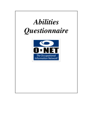 O*NET Abilities Questionnaire