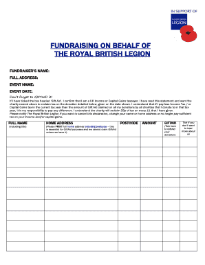UK Gift Aid Declaration Form
