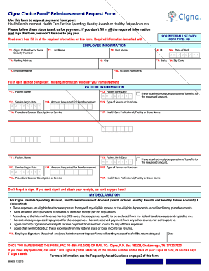 Cigna Choice Fund Reimbursement Request Form