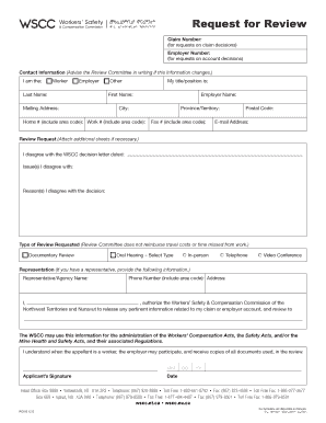 Request for Review Form