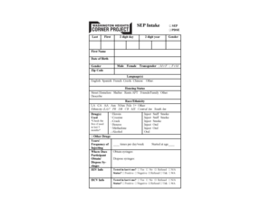 SEP Intake Form