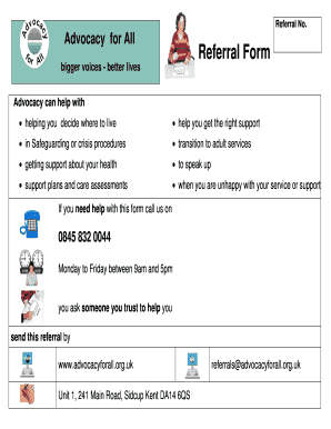 Advocacy for All Referral Form
