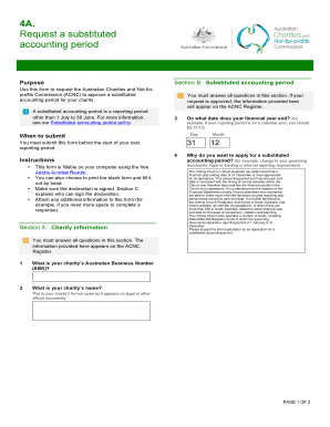 ACNC Substituted Accounting Period Request Form