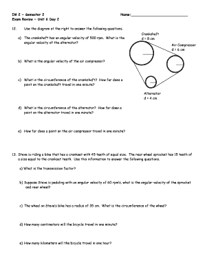 Physics Exam Review Worksheet