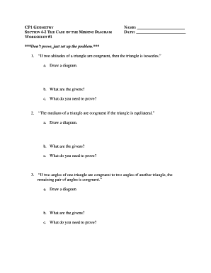 Geometry Worksheet