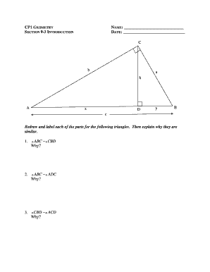 Geometry Triangle Similarity Worksheet