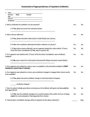 Assessment of Appropriateness of Inpatient Antibiotics