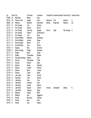 Teacher Information Form