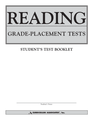 Reading Grade-Placement Test
