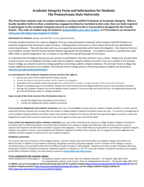 Academic Integrity Form