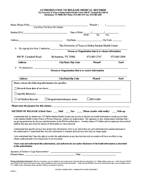 Authorization to Release Medical Records