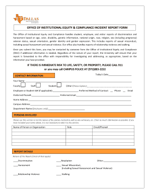 Incident Report Form